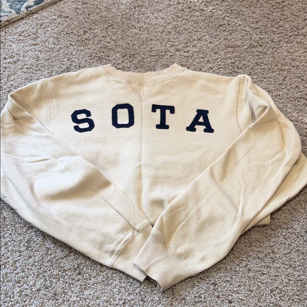 Women's Cream Crew Neck Sweater